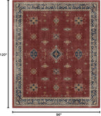 RUGGABLE Washable Vintage Area Rug – Verena Amber Red 8x10, Stain-Resistant - Image 2
