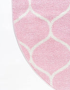Rugs.com Lattice Frieze Collection Rug – 8' x 10' Oval Light Pink Medium Rug - Image 8