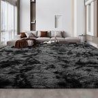 Large Shag Area Rugs 10 x 14, Tie-Dyed Plush Fuzzy Rugs by Deerhoo