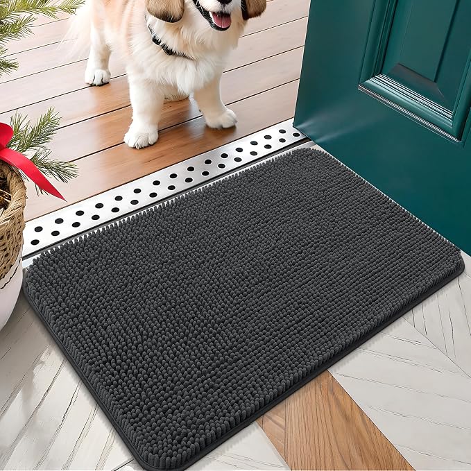 OLANLY Dog Door Mat for Muddy Paws 24x16, Absorbs Moisture and Dirt, Absorbent by OLANLY
