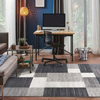 Rugshop Gray Modern Geometric Boxes Non-Slip Area Rug Non-Shedding - Image 9