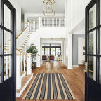 KOZYFLY Striped Front Door Mat 4x6 Ft Brown and Black Front Door Rug Cotton - Image 7