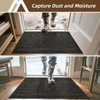 COSY HOMEER-Door-Mat Dirt Trapper Entryway Rugs 20"x32" Non Slip Washable - Image 4