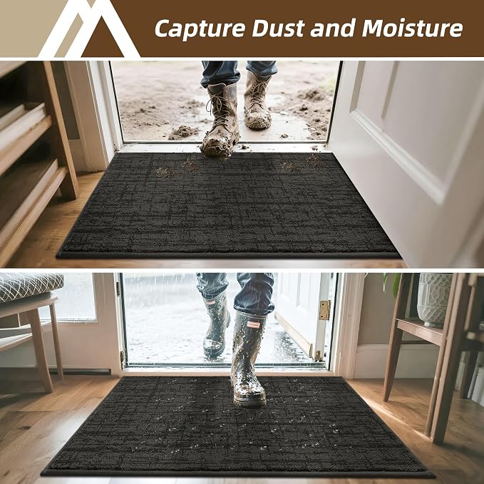 COSY HOMEER-Door-Mat Dirt Trapper Entryway Rugs 20"x32" Non Slip Washable - Image 4