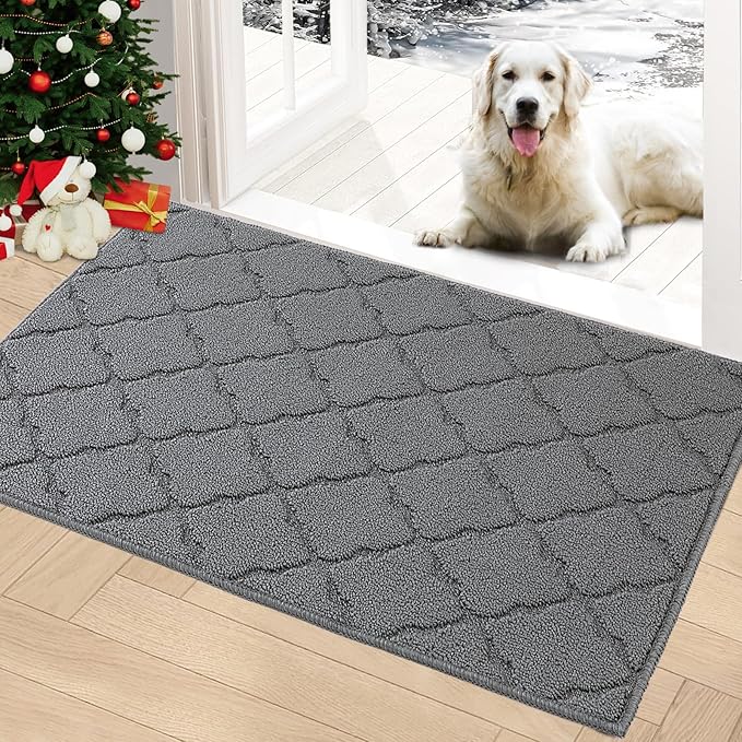 Timo Indoor Door Mat, Front Door Rug 32"x48" Rubber Backing Non Slip Absorbent by Timo