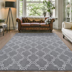 Amearea Fluffy Indoor Trellis Rug, Soft Moroccan Home Rugs by AmeareaDirect