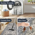 PURRUGS Vintage Farmhouse Boho Area Rug 5x7 ft, Non-Slip Machine Washable Rug - Image 7