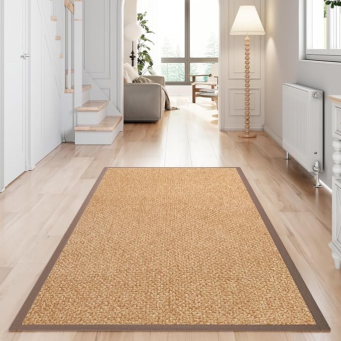 Washable Runner Rug 3x5 Jute Like Entryway Indoor Runner Mat Rugs Non Slip - Image 6