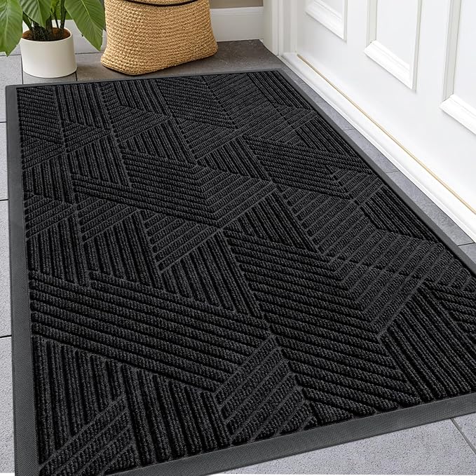 Kitinjoy Front Door Mat Outside Entrance, Sturdy Natural Dirt Trapper, Heavy by Kitinjoy