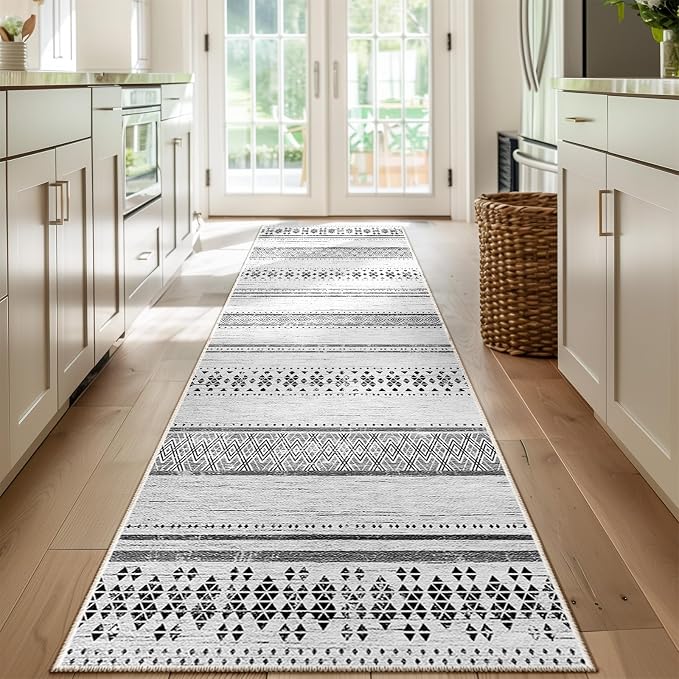 BESTSWEETIE 2x8 Area Rugs for Living Room Washable Moroccan Farmhouse Neutral by BESTSWEETIE