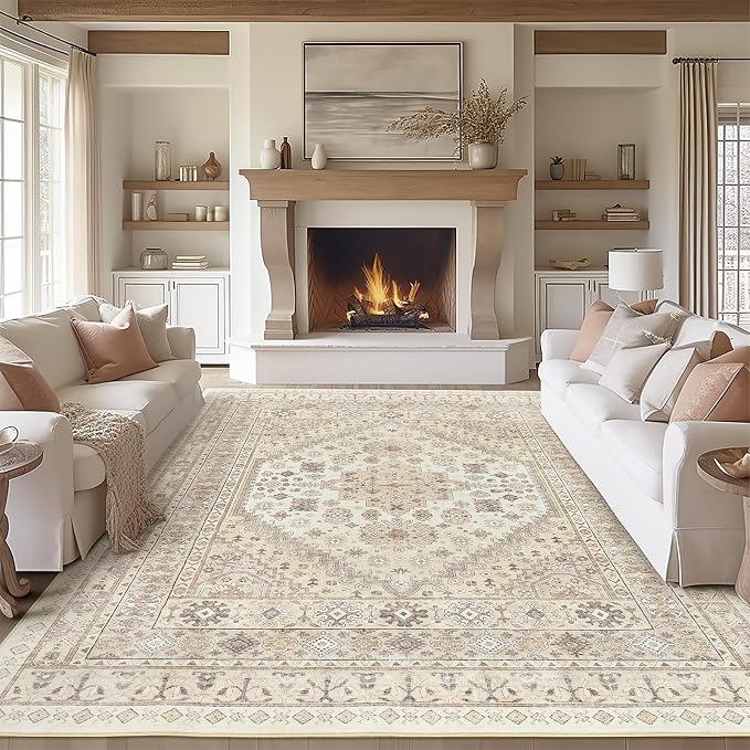 zesthome 9x12 Area Rugs, Stain Resistant Washable Rug, Ultra-Thin Rugs by Zesthome