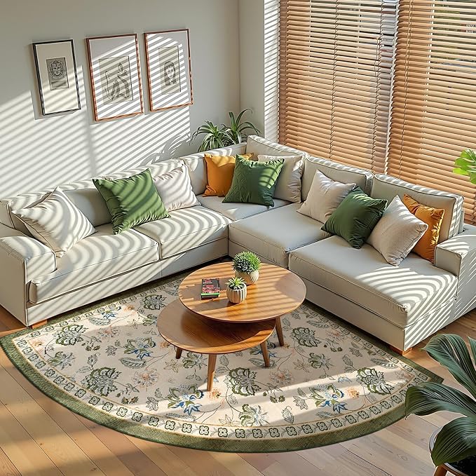 jinchan Elora Floral Corner Rug - Image 4