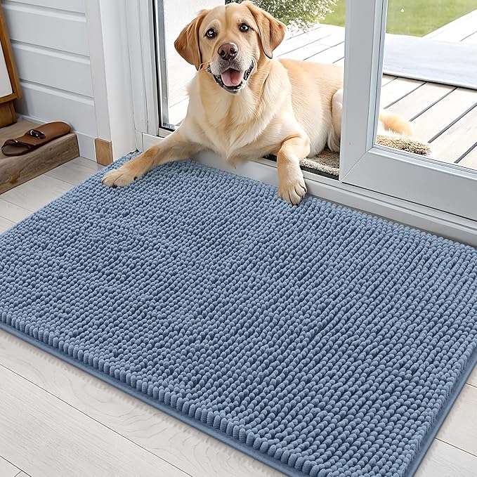 OLANLY Dog Door Mat for Muddy Paws 35x24, Absorbs Moisture and Dirt, Absorbent by OLANLY