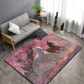 Galloping Horse Cherry Blossom Area Rug Washable Outdoor Rugs Anti-Slip Soft by Unknown