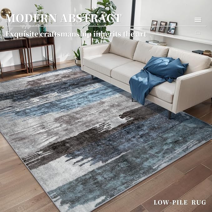 Ciicool Abstract Area Rug Indoor, 3x5 Washable Entryway Rug, Modern Soft Throw - Image 3