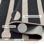 Lahome Striped Easy Jute Indoor Outdoor Rug, Washable Rugs 5x7 - Image 4