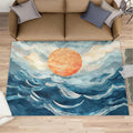 Boho Sun Area Rugs 5x8ft, Mosaic Sunburst Living Room Carpet, Abstraction Deco by Unknown