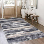 Modern Abstract 4x6 Living Room Washable Rug Non-Slip Soft Bedroom Area Rug - Image 2