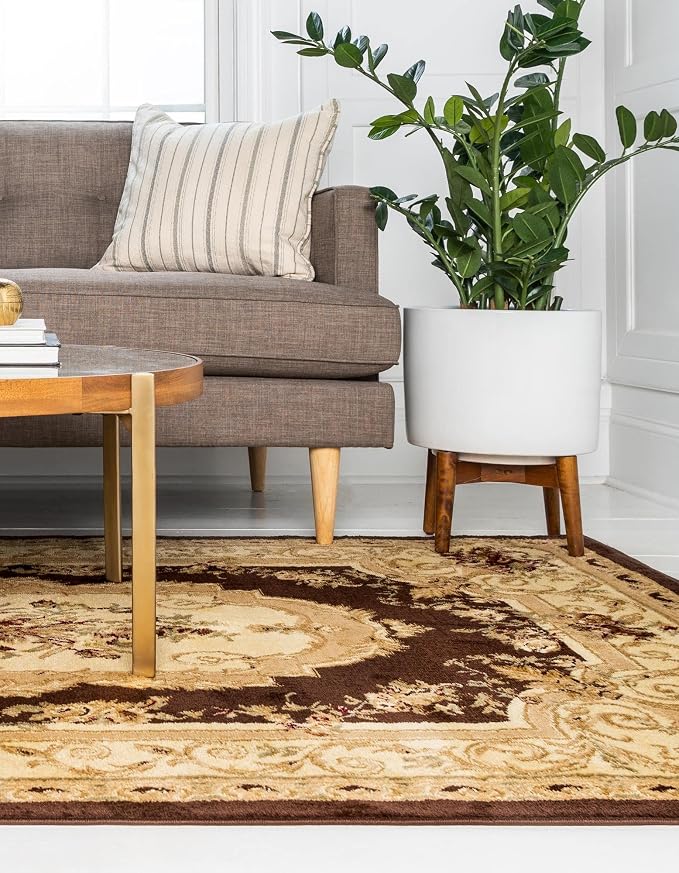 Rugs.com Chateau Collection Rug – 4' x 6' Brown Medium Rug Perfect - Image 7