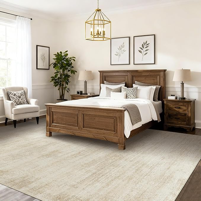 5x8 Area Rugs for Living Room, Neutral Abstract Modern Farmhouse Boho Rugs for - Image 3
