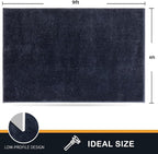PURRUGS Easy Care Area Rug 6ft x 9ft, Non-Slip Washable Entryway Rug, Stain - Image 2