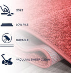 JONATHAN Y Haze Solid Low-Pile Red 3x5 Oval Indoor Area Rug, Minimalist - Image 3