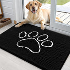 OLANLY Dog Door Mat for Muddy Paws 36x24, Paw Print Design, Absorbs Moisture by OLANLY