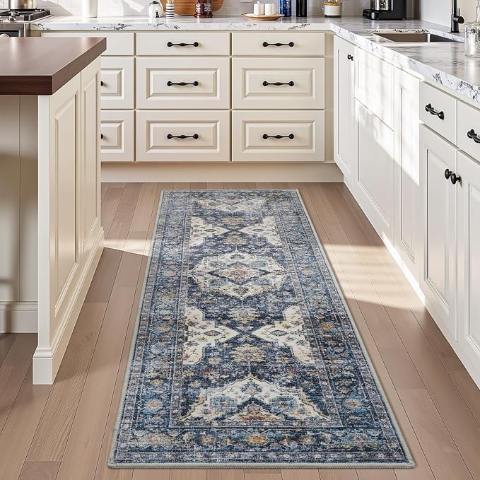 AMOAMI-2X3 Small Rug-Washable Rugs Entryway Mat Indoor-Soft Vintage Non Slip - Image 5