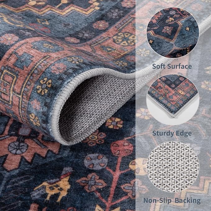 Ciicool 3x5 Area Rug, Washable Boho Rugs - Image 4