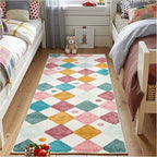 jinchan Macy 2x6 Runner Rug Kids Hallway Washable Rug Indoor Soft Non Slip by JINCHAN