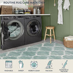 Lahome 5x7 Area Rug Green Rug Low Pile Indoor Washable Rugs - Image 6