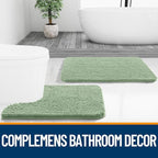 OLANLY Toilet Rugs U-Shaped 24x20, Extra Soft Absorbent Chenille Contour - Image 7