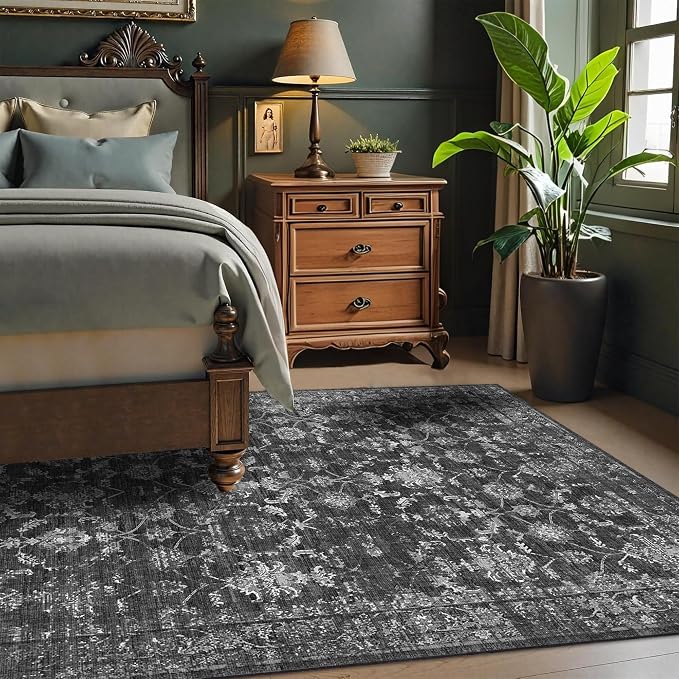 3x5 Washable Area Rugs for Living Room, Vintage Boho Large Rug for Bedroom - Image 2