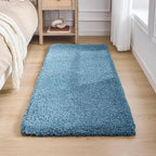 Blue Bathroom Rug 24x48 Non Slip Fluffy Bath Mat - Image 9