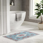 Easy-Going Floral Area Rug 2x3 Washable Entryway Rugs Front Door Mat Indoor - Image 8