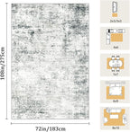 6x9 Machine Washable Area Rug for Living Room, Kids and Pets Friendly for - Image 2