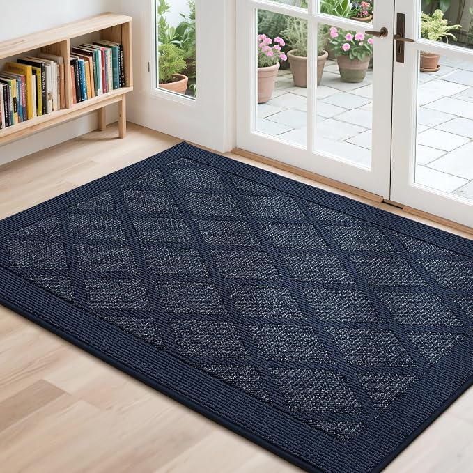 COSY HOMEER Non-Slip Door Mat 32"x48", Entryway Rugs Low Profile Absorbent Dirt by COSYHOMEER