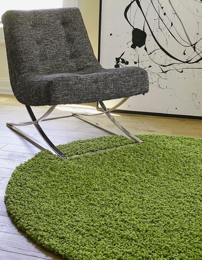Unique Loom Solid Shag Collection Area Rug - Image 3