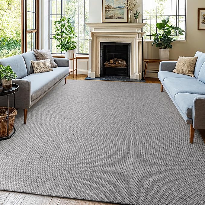 Shilucheng Wool Rug 8x10 Non-Slip, Blend 80% Wool and 20% Cotton Rugs - Image 2