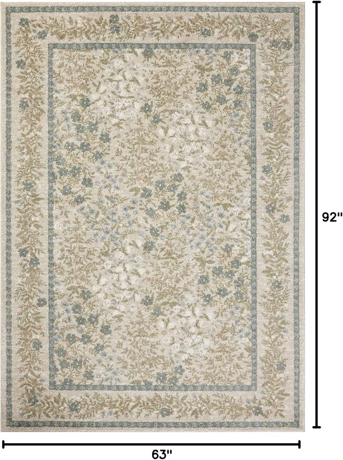 Loloi Rifle Paper Co. Laurel Collection LAU-03 Ivory/Multi 5'-3" x 7'-8" Area - Image 2
