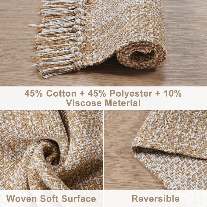 Collive Boho Long Hallway Runner Rug, 2.6x14 ft Washable Runners Rugs - Image 2
