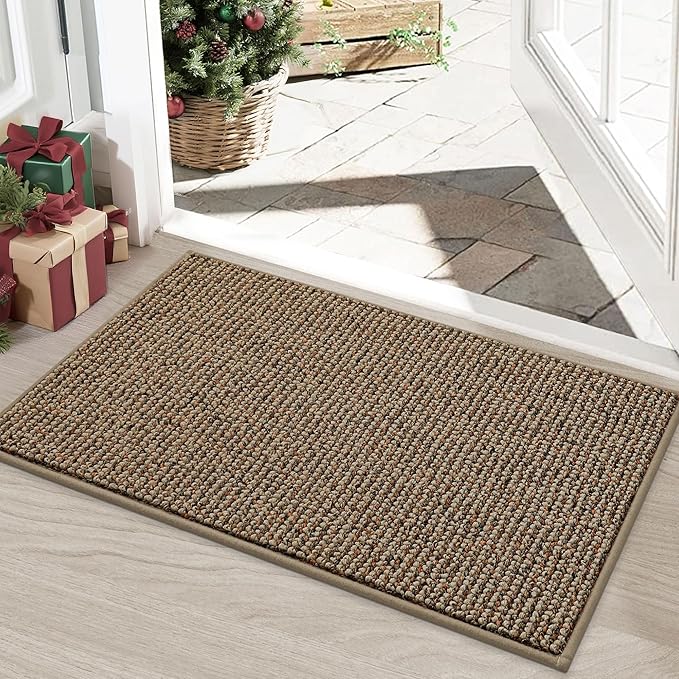 BEQHAUSE Dirt Trapper Door Mat 20" x 32", Non-Slip Washable Doormats Entrance by BEQHAUSE