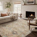 Bavni 6x9 Area Rugs for Living Room, Machine Washable Rug Non Slip, Vintage by BAVNI