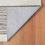 Dash & Albert Ellington Stripe Grey Machine Washable Rug, Runner-2.5 X 8 Feet - Image 4