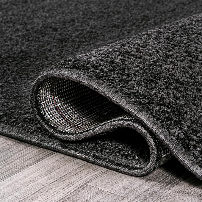 Eyely UES100I-5OV Supersoft Haze Solid Low-Pile Indoor Area Rug, Minimalist - Image 3