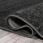 Eyely UES100I-5OV Supersoft Haze Solid Low-Pile Indoor Area Rug, Minimalist - Image 3
