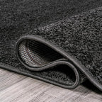 Eyely UES100I-4R Supersoft Haze Solid Low-Pile Indoor Area Rug, Minimalist - Image 3