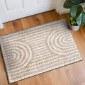Rugshop Abstract Arch Shag Area Rug Beige 2' x 3' Ideal by Rugshop