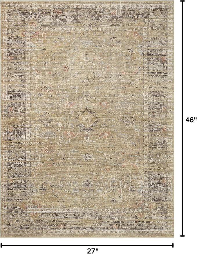 Loloi Magnolia Home by Joanna Gaines Millie Collection MIE-03 Gold/Charcoal - Image 2