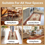 Well Woven Barclay Collection Medallion Kashan Ivory 4x5 Area Rug - Image 7